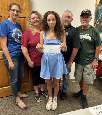 Rachel Sternfeld, Indiana-Armstrong CLC President; Sarah, Grace, Mike, and Ron Bowersox